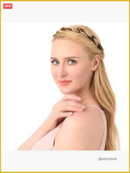 Synthetic Hair Braided Headband Hairpiece Beauty Accessory Adjustable